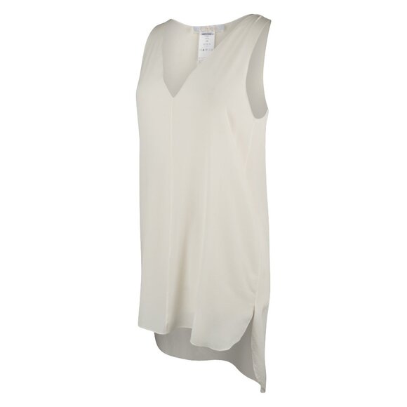 Chloe Top Semi Sheer Sleeveless Tunic in Milk 34 / 4 - Picture 2 of 5